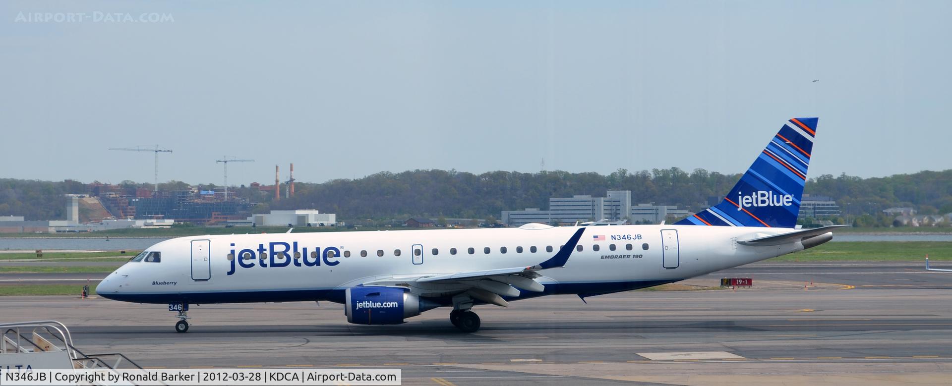 N346JB, 2012 Embraer ERJ-190-100 IGW 190AR C/N 19000504, DCA, VA
