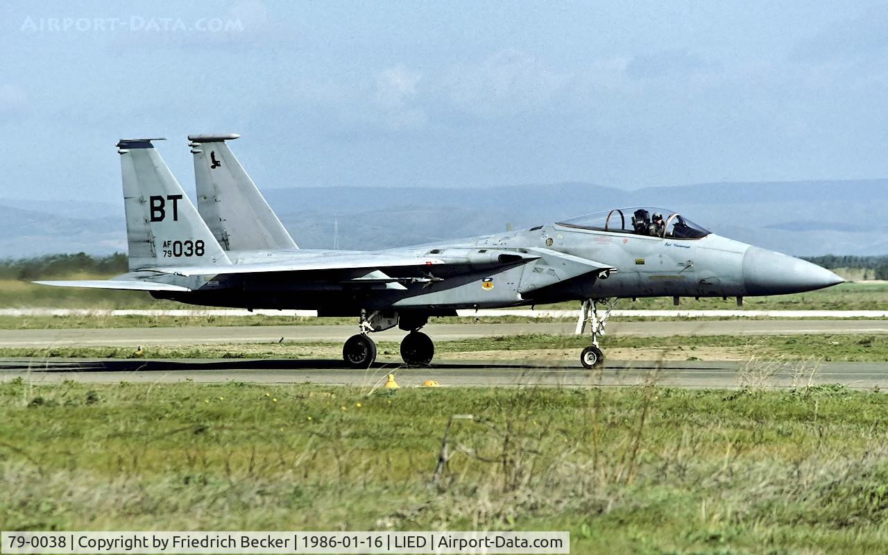 79-0038, 1979 McDonnell Douglas F-15C Eagle C/N 0575/C107, taxying back to the flightline