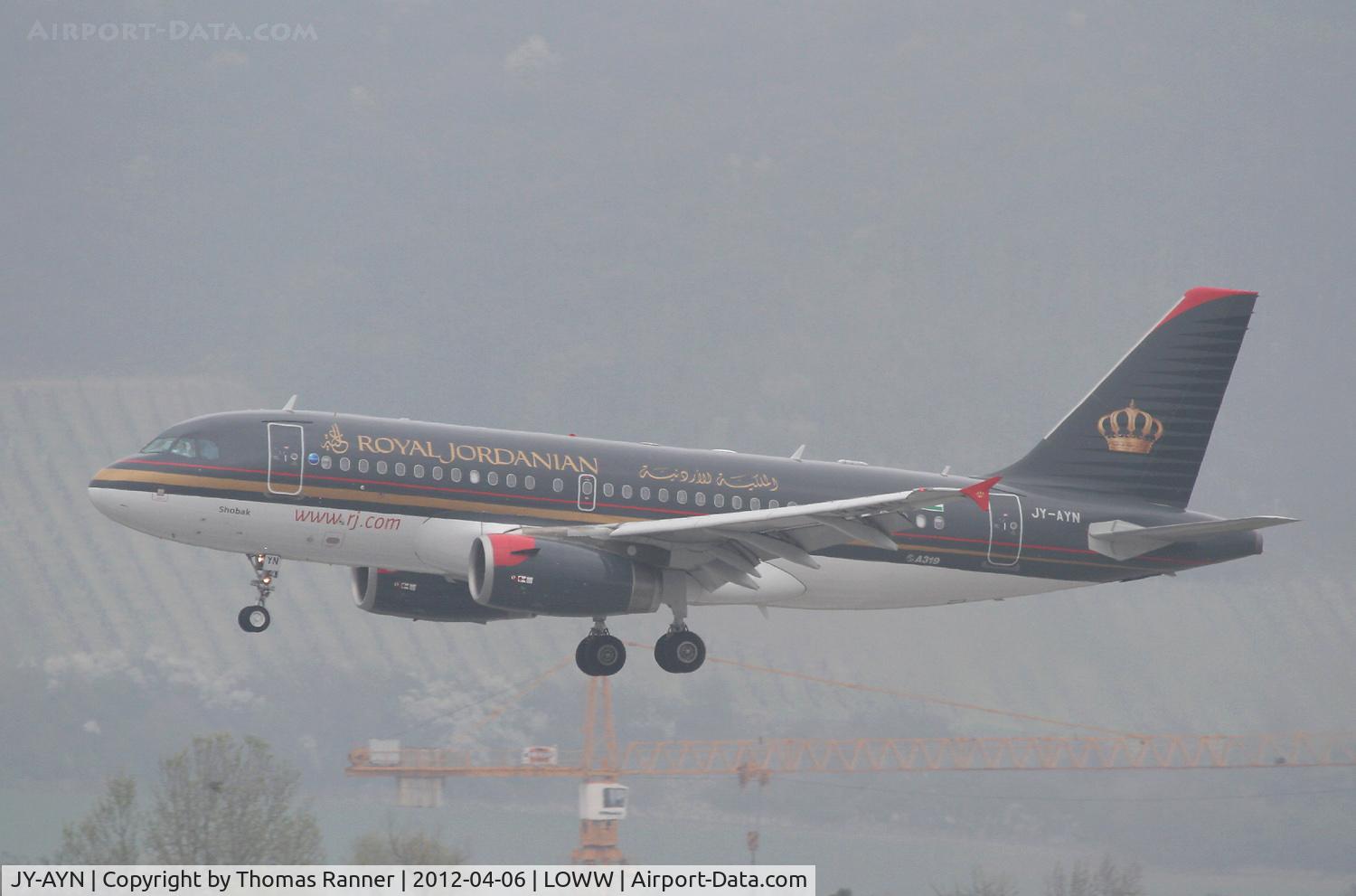 JY-AYN, 2009 Airbus A319-132 C/N 3803, Royal Jordanian Airbus A319