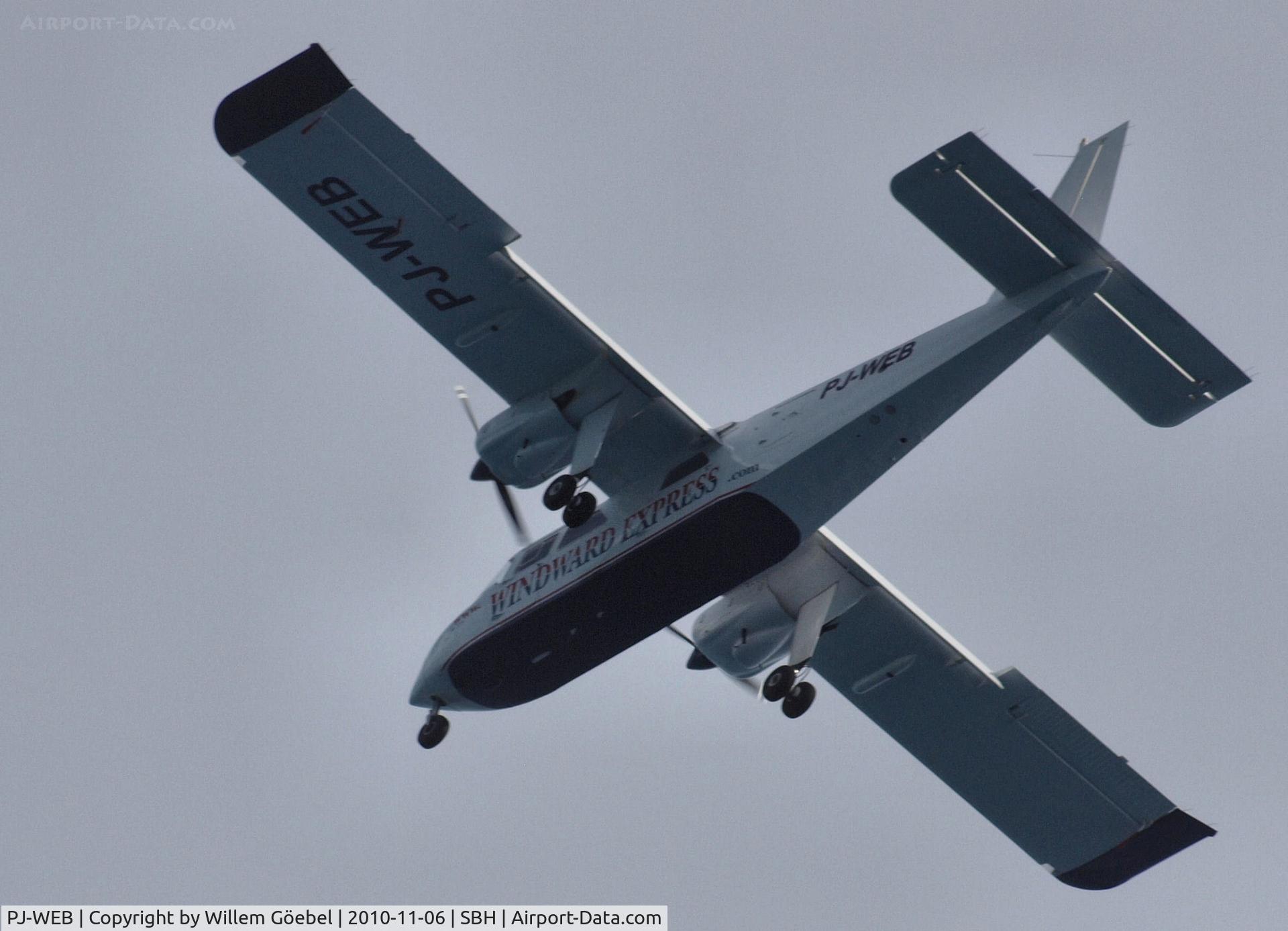 PJ-WEB, 1989 Pilatus Britten-Norman BN-2B-20 Islander C/N 2208, Landing on SBH airport