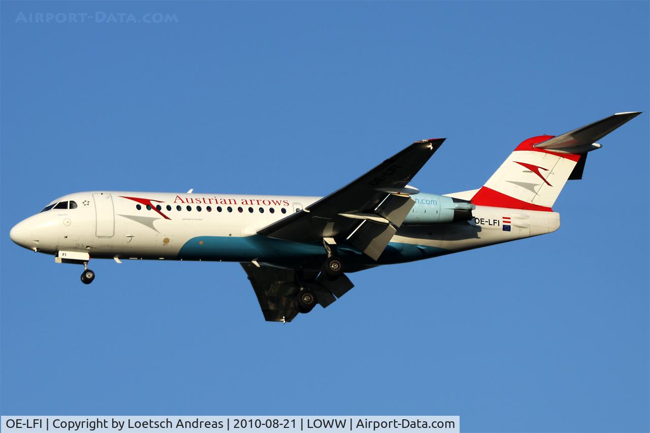 OE-LFI, 1995 Fokker 70 (F-28-0070) C/N 11529, Austrian Arrows