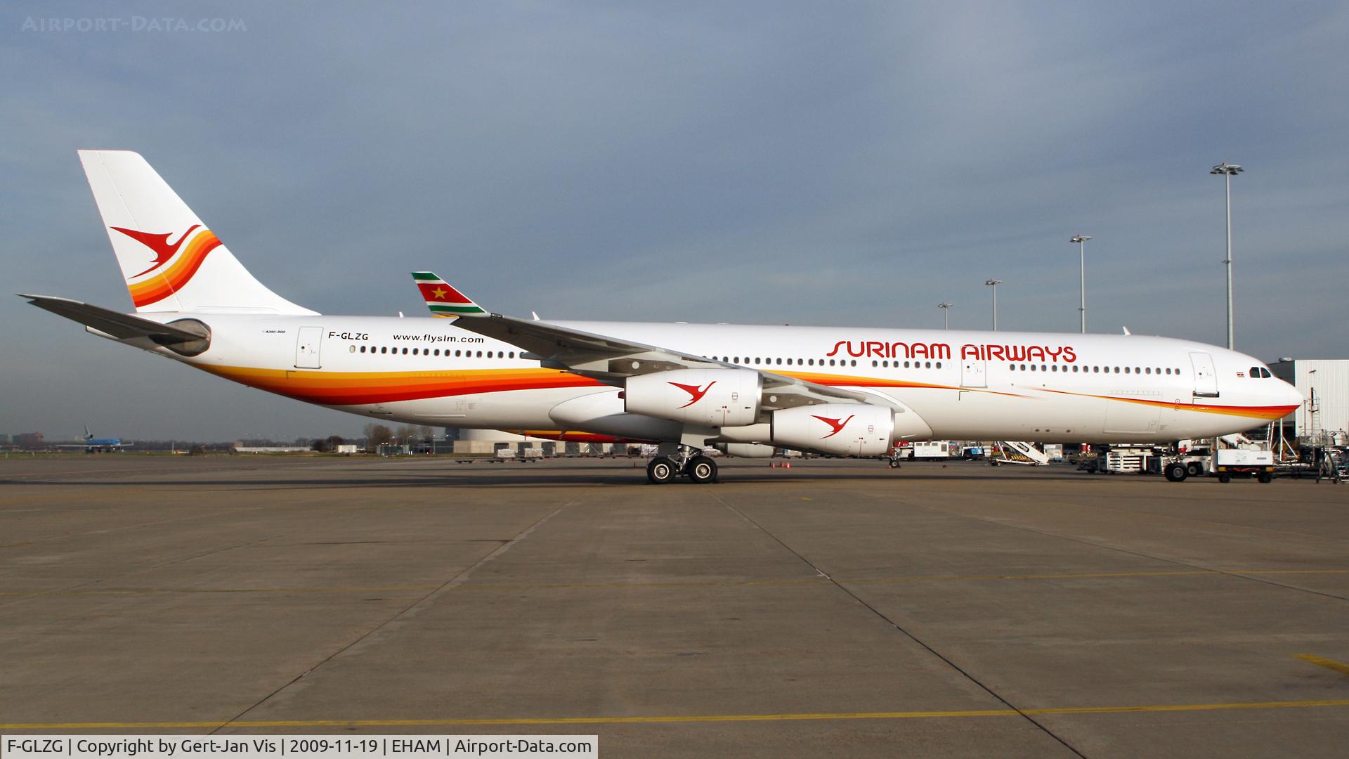 F-GLZG, 1994 Airbus A340-312 C/N 049, In full Surinam AW colors, just after delivery