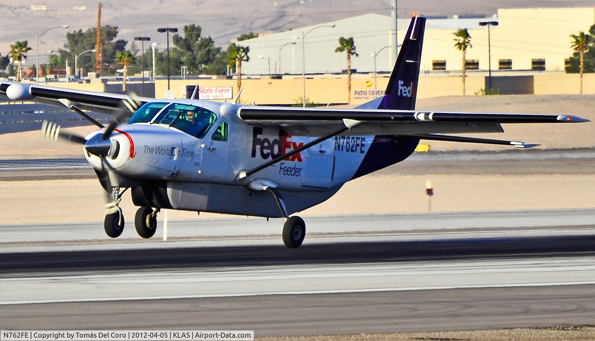 N762FE, 1991 Cessna 208B Grand Caravan C/N 208B0255, N762FE Fedex 1991 Cessna Super Cargomaster 208B C/N 208B0255

- Las Vegas - McCarran International (LAS / KLAS)
USA - Nevada, April 5, 2012
Photo: Tomás Del Coro