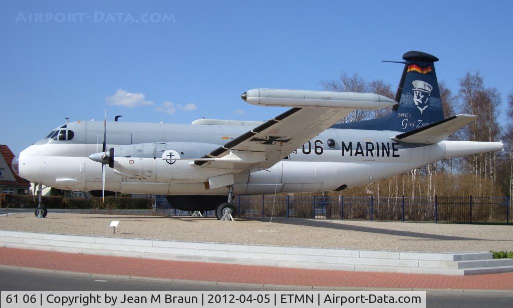 61 06, Breguet 1150 Atlantic C/N 12, Aircraft preserved at main entrance to Nordholz Naval Air Base, home of MFG 3 