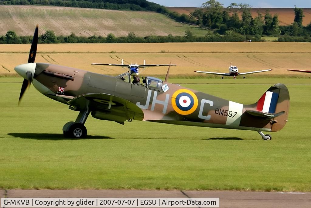 G-MKVB, 1942 Supermarine 349 Spitfire LF.Vb C/N CBAF.2461, Taxying back to parking area