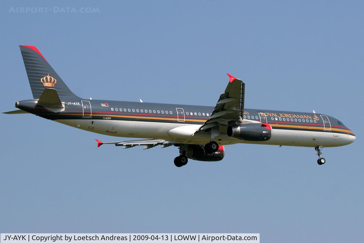JY-AYK, 2008 Airbus A321-231 C/N 3522, Royal Jordanian, named 