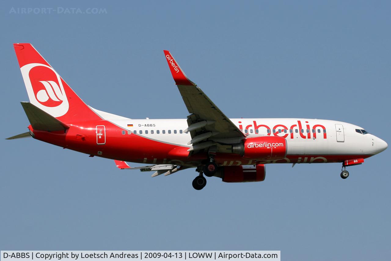 D-ABBS, 2001 Boeing 737-76N C/N 28654, Air Berlin