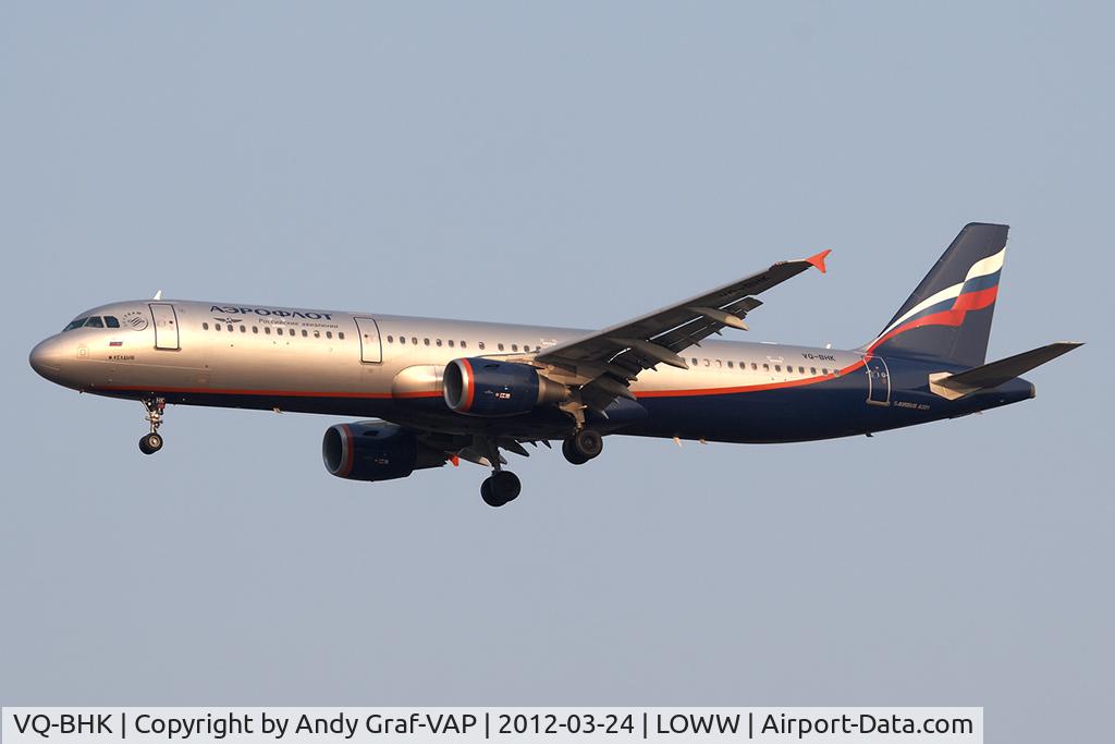 VQ-BHK, 2010 Airbus A321-211 C/N 4461, Aeroflot A321