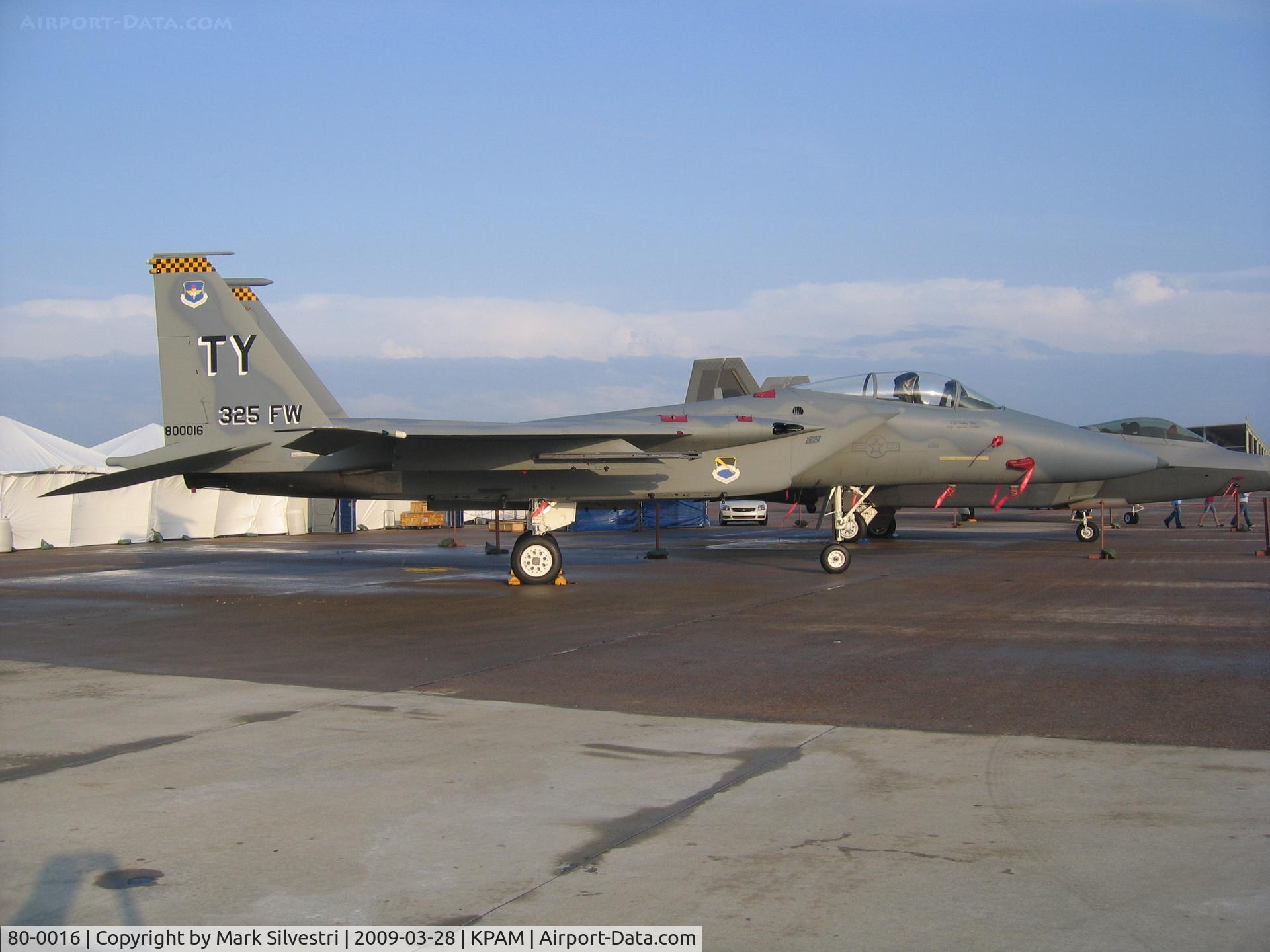 80-0016, 1980 McDonnell Douglas F-15C Eagle C/N 0655/C165, Tyndall Airshow 2009
