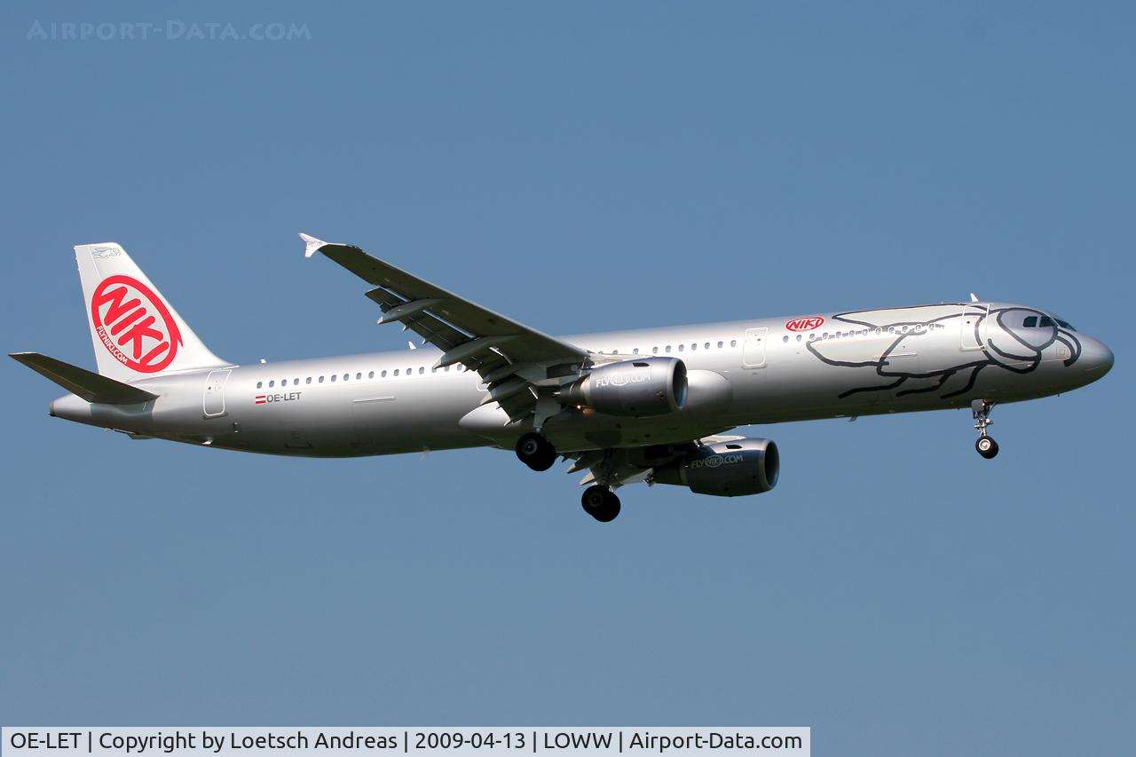 OE-LET, 2009 Airbus A321-211 C/N 3830, Fly Niki, named 