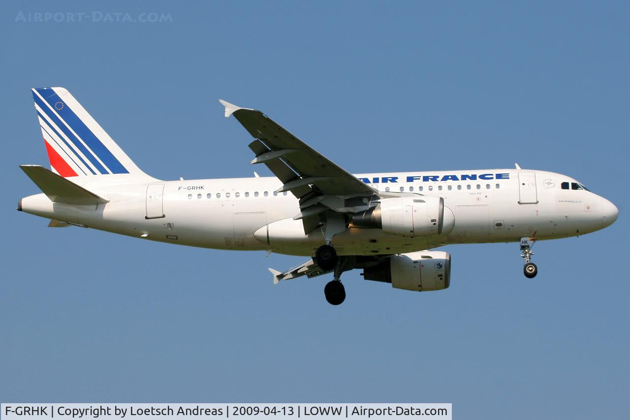 F-GRHK, 2000 Airbus A319-111 C/N 1190, Air France
