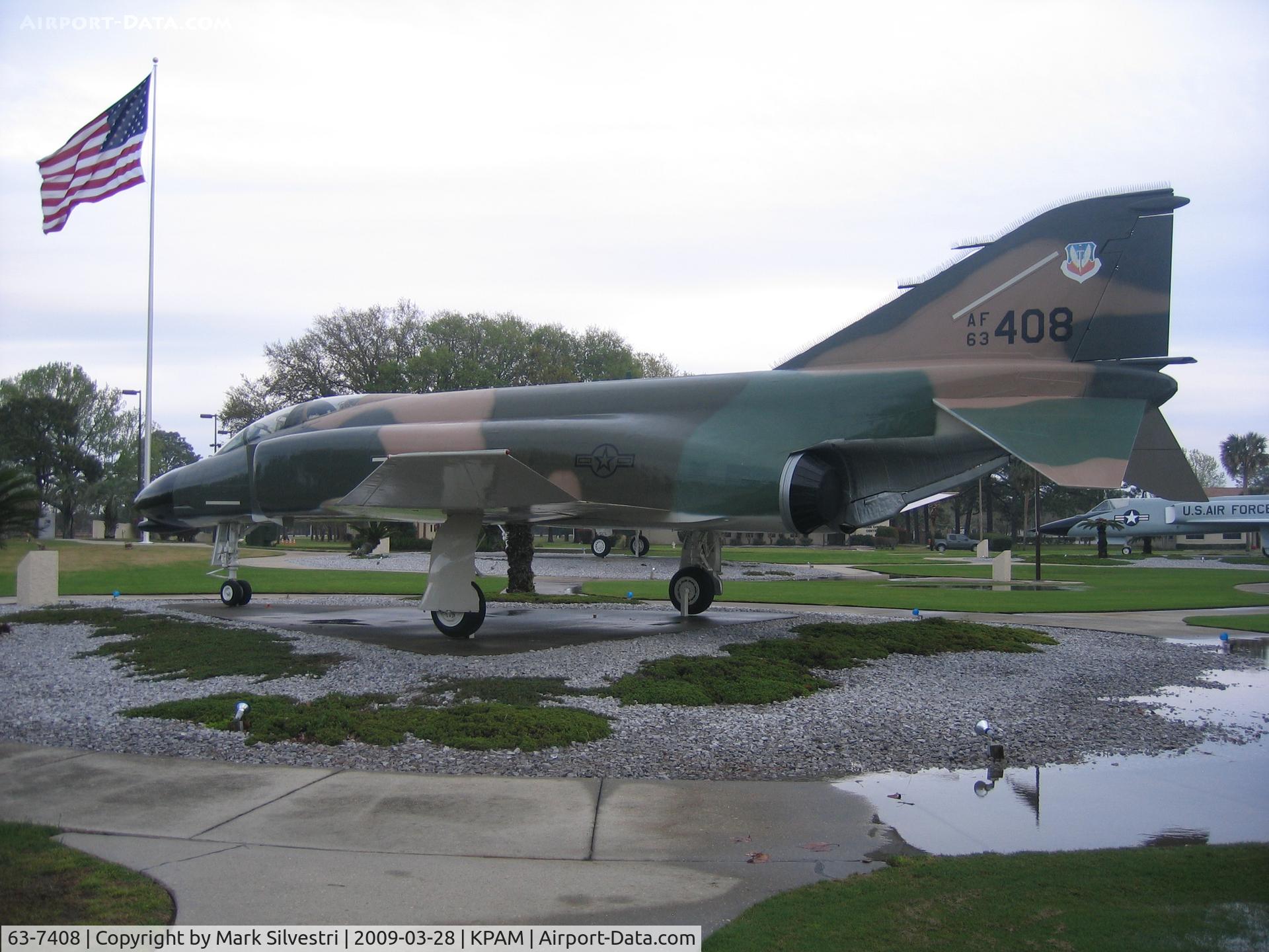 63-7408, 1963 McDonnell F-4C Phantom II C/N 7408, On display at Tyndall AFB