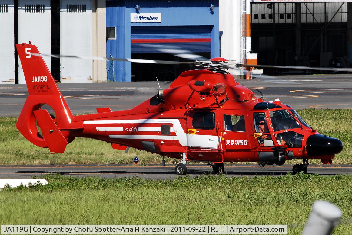 JA119G, 2009 Eurocopter AS-365N-3 Dauphin 2 C/N 6893, NikonD200+TAMRON AF 200-500mm F/5-6.3 LD IF