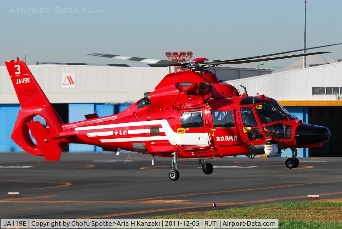JA119E, 2009 Eurocopter AS-365N-3 Dauphin 2 C/N 6839, NikonD200+TAMRON AF 200-500mm F/5-6.3 LD IF