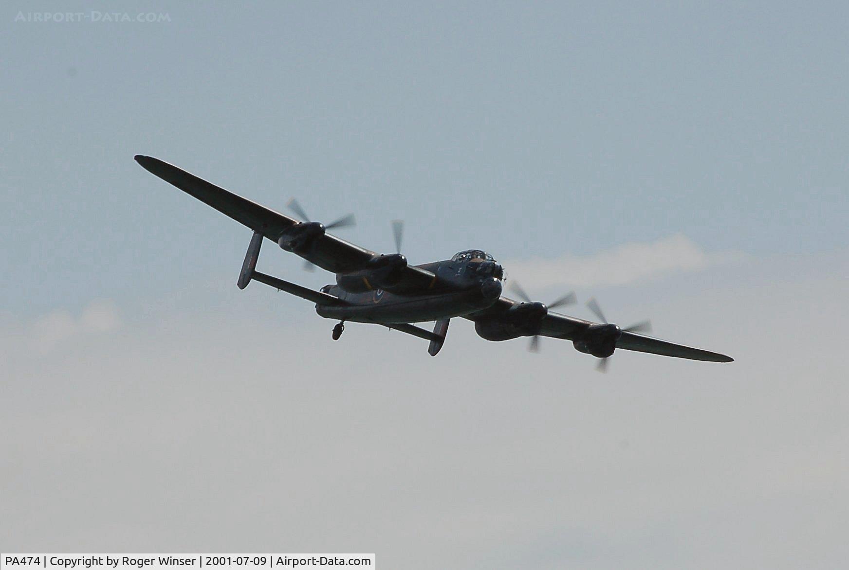 PA474, 1945 Avro 683 Lancaster B1 C/N VACH0052/D2973, Off airport. Coded BQ-B and HW-R seen displaying at the Wales National Airshow, Swansea Bay, Wales, UK.
