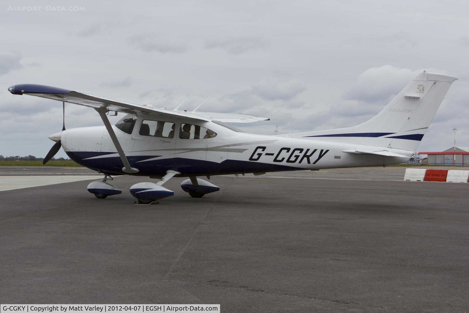 G-CGKY, 2010 Cessna 182T Skylane C/N 18282213, Sat on stand at SaxonAir.