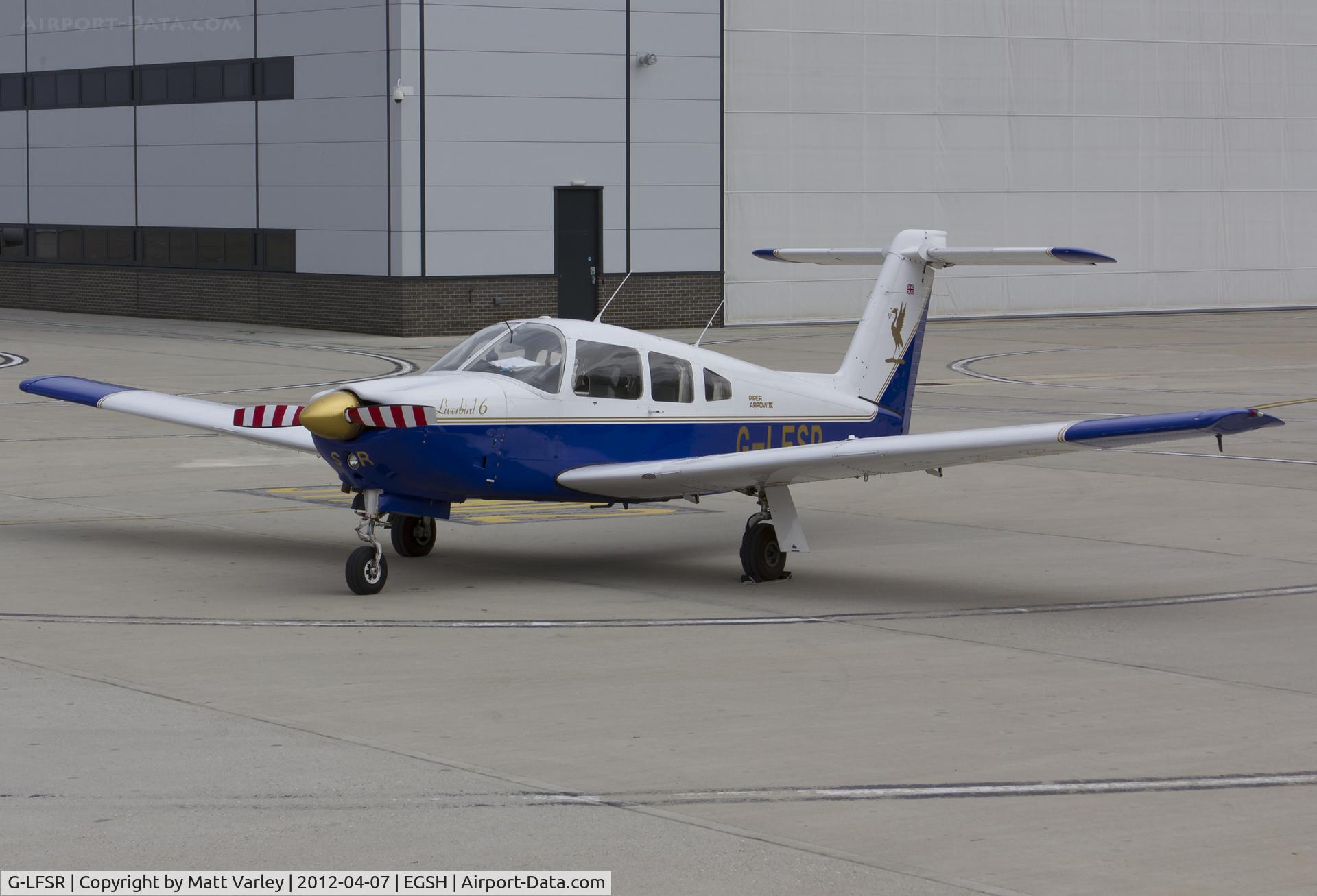 G-LFSR, 1979 Piper PA-28RT-201 Arrow IV C/N 28R-7918091, Sat on stand at SaxonAir.