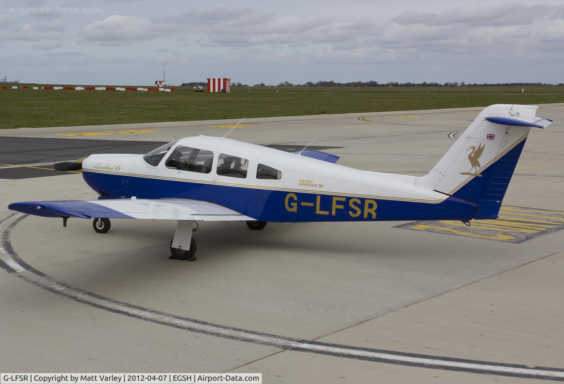 G-LFSR, 1979 Piper PA-28RT-201 Arrow IV C/N 28R-7918091, Sat on stand at SaxonAir.