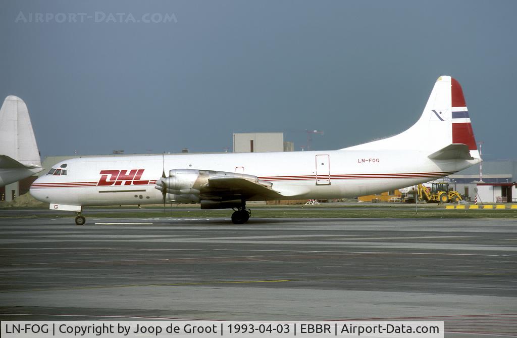 LN-FOG, 1961 Lockheed L-188A(F) Electra C/N 1143, Fred Olsen flying for DHL at the time.