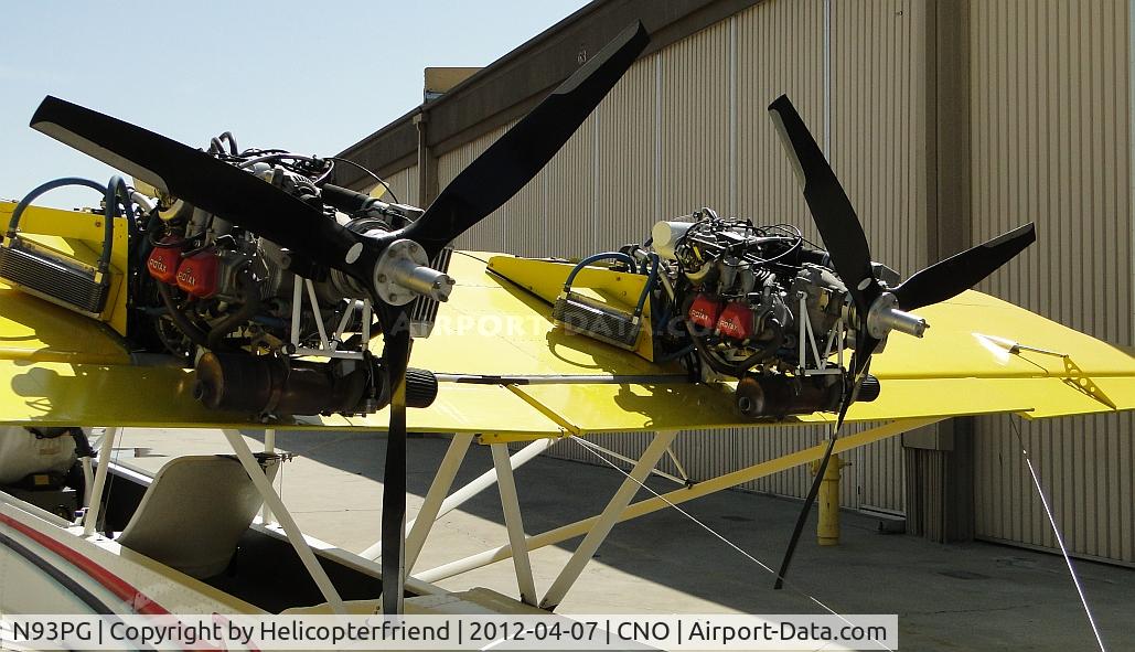 N93PG, 2003 Leza-Lockwood Air Cam C/N AC057, Twin Rotax 914 pushers, turbo-charged, four-cylinder, horizontally opposed aircraft engine with air-cooled cylinders and water-cooled cylinder heads.