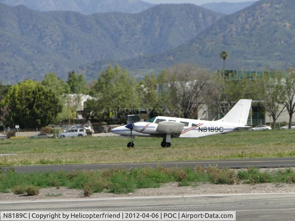 N8189C, 1980 Piper PA-34-200T Seneca C/N 34-8070184, Landed and rolling out