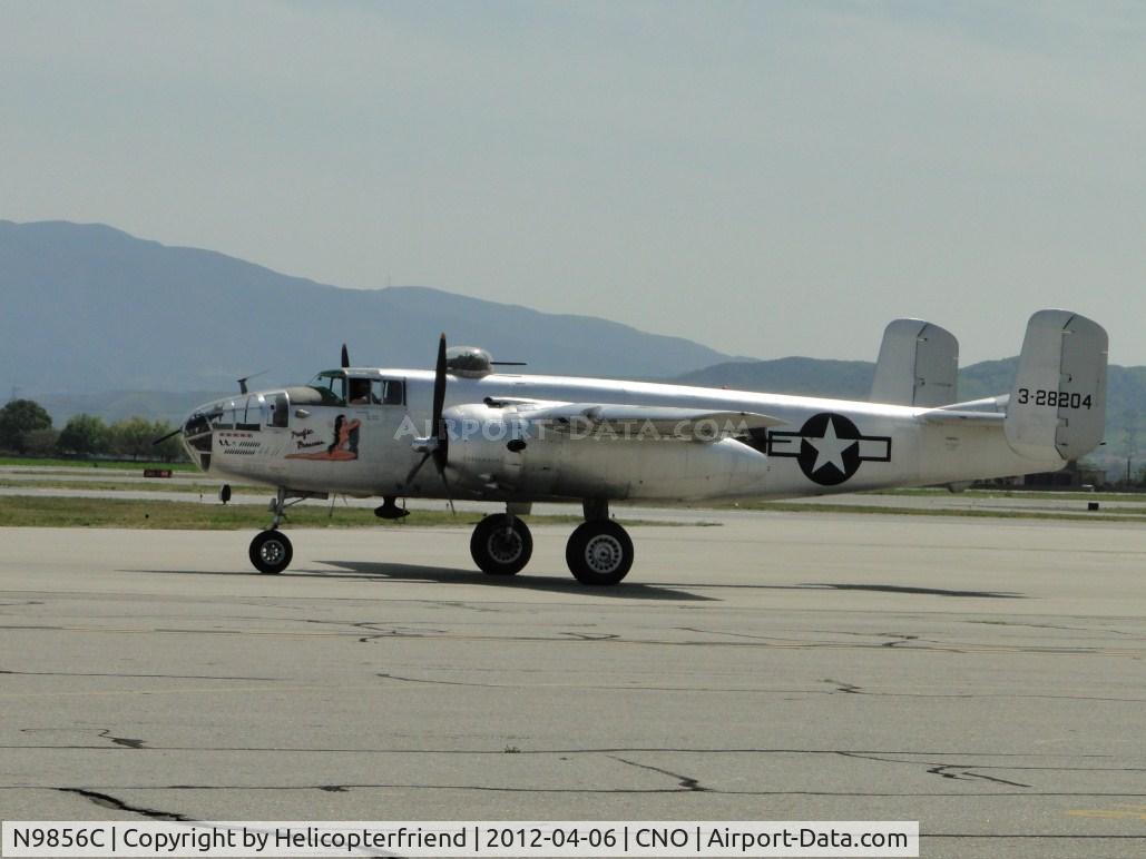 N9856C, 1943 North American TB-25N Mitchell C/N 108-35217, Taxiing to taxiway Alpha