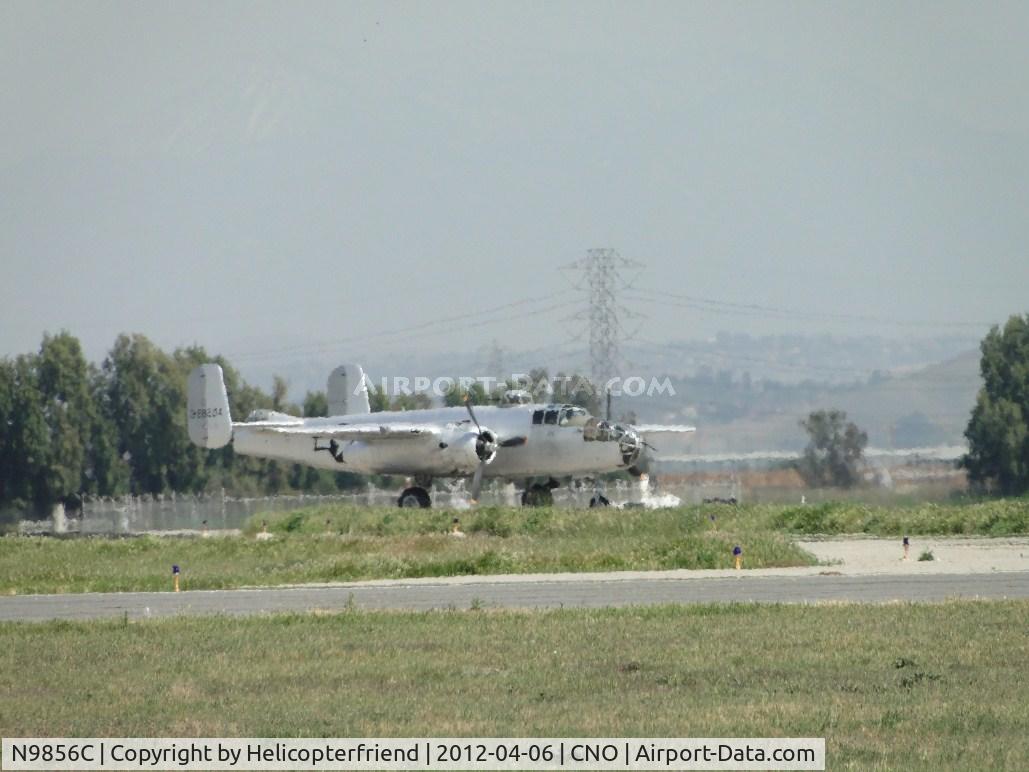N9856C, 1943 North American TB-25N Mitchell C/N 108-35217, Turning onto runway 26R
