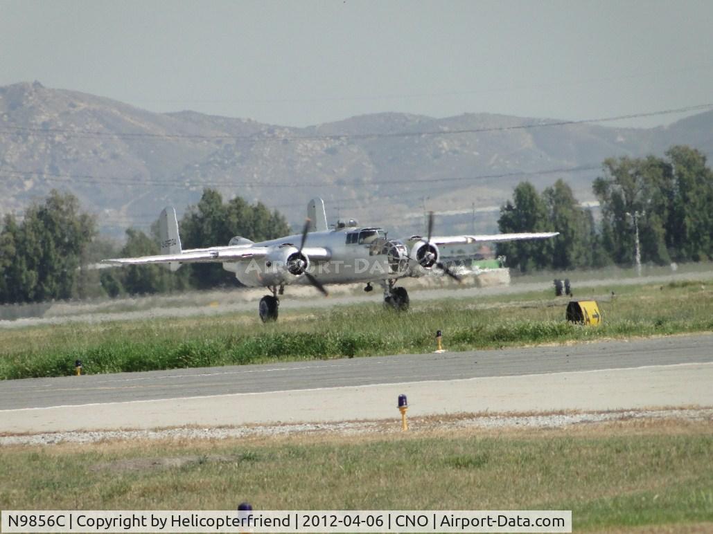 N9856C, 1943 North American TB-25N Mitchell C/N 108-35217, Starting take off role