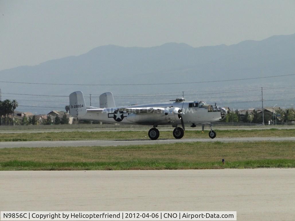 N9856C, 1943 North American TB-25N Mitchell C/N 108-35217, Nose wheel coming up