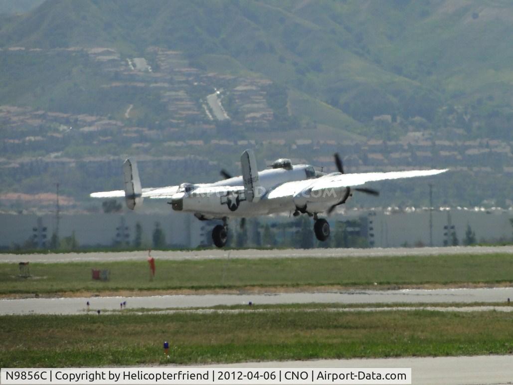 N9856C, 1943 North American TB-25N Mitchell C/N 108-35217, Lift off