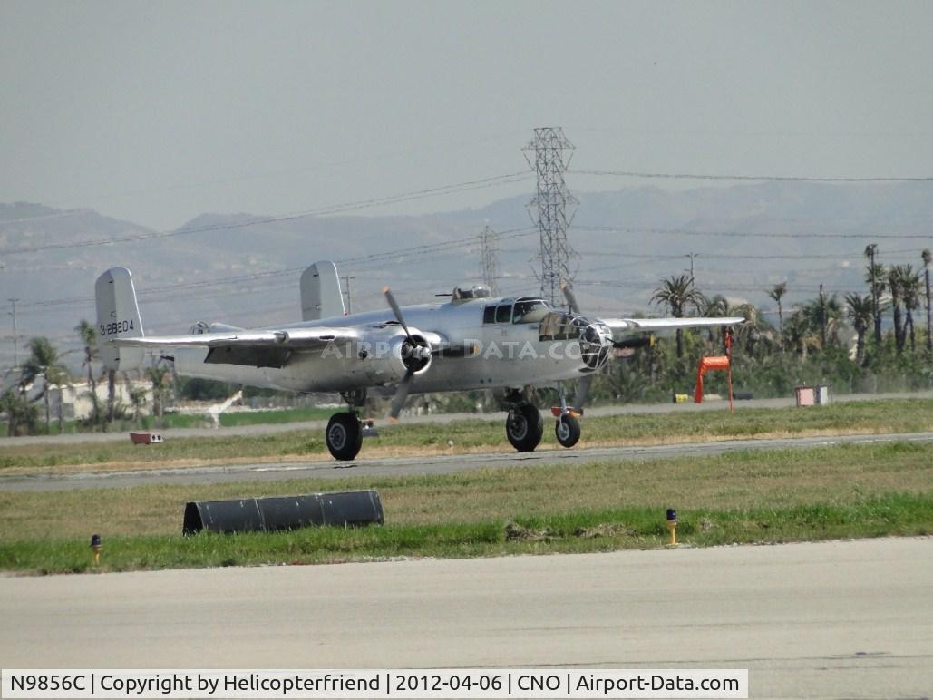 N9856C, 1943 North American TB-25N Mitchell C/N 108-35217, Gently touching down