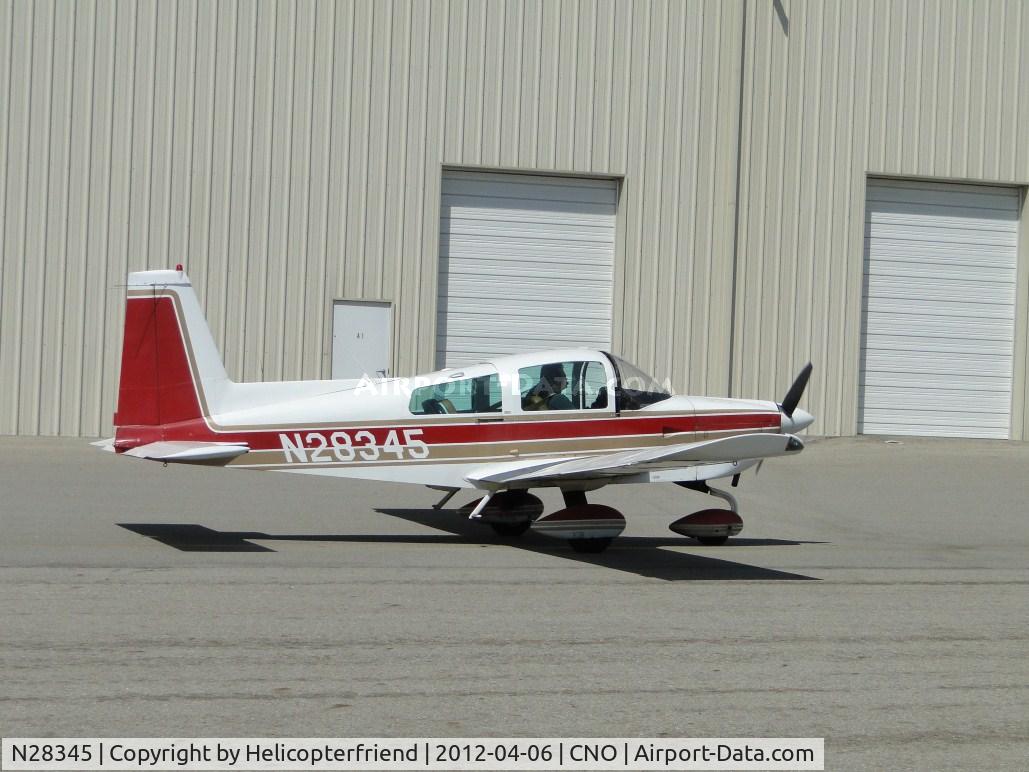 N28345, 1977 Grumman American AA-5B Tiger C/N AA5B0575, Taxiing towards the runway