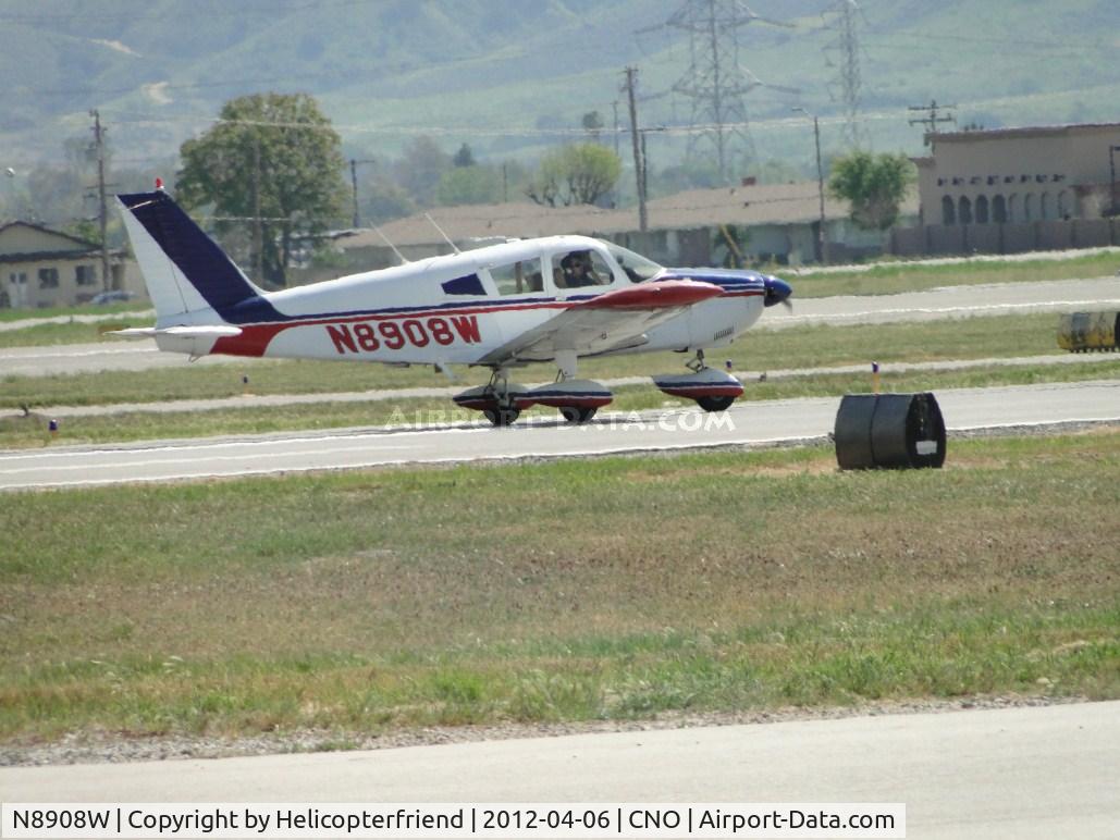 N8908W, 1964 Piper PA-28-235 Cherokee C/N 28-10475, Rolling out after landing
