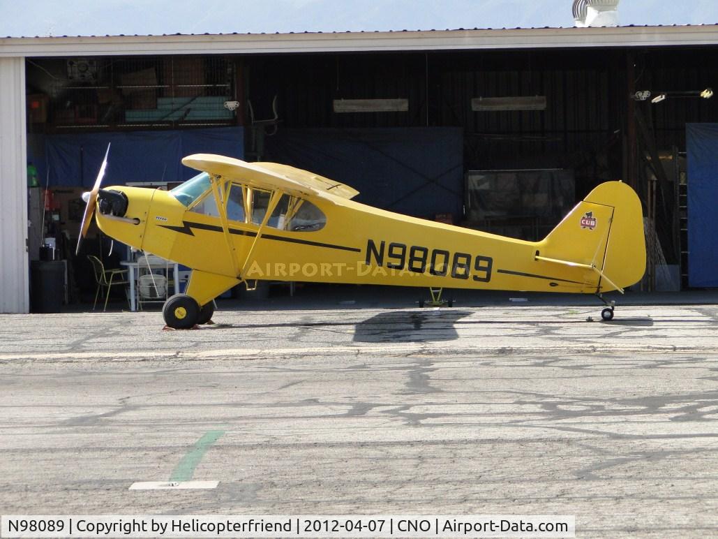 N98089, 1946 Piper J3C-65 Cub C/N 18259, Parked outside her hanger