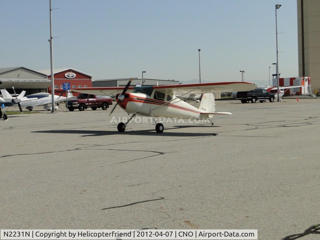 N2231N, 1947 Cessna 140 C/N 12467, Taxiing to the display area