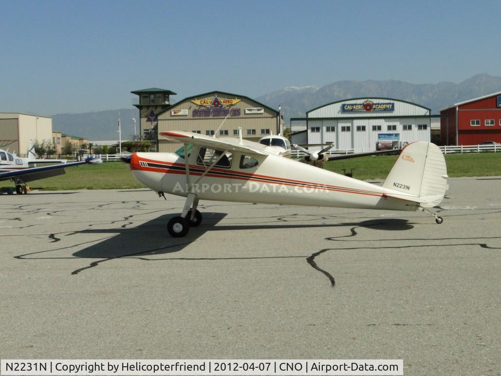 N2231N, 1947 Cessna 140 C/N 12467, Arriving in the dispaly area