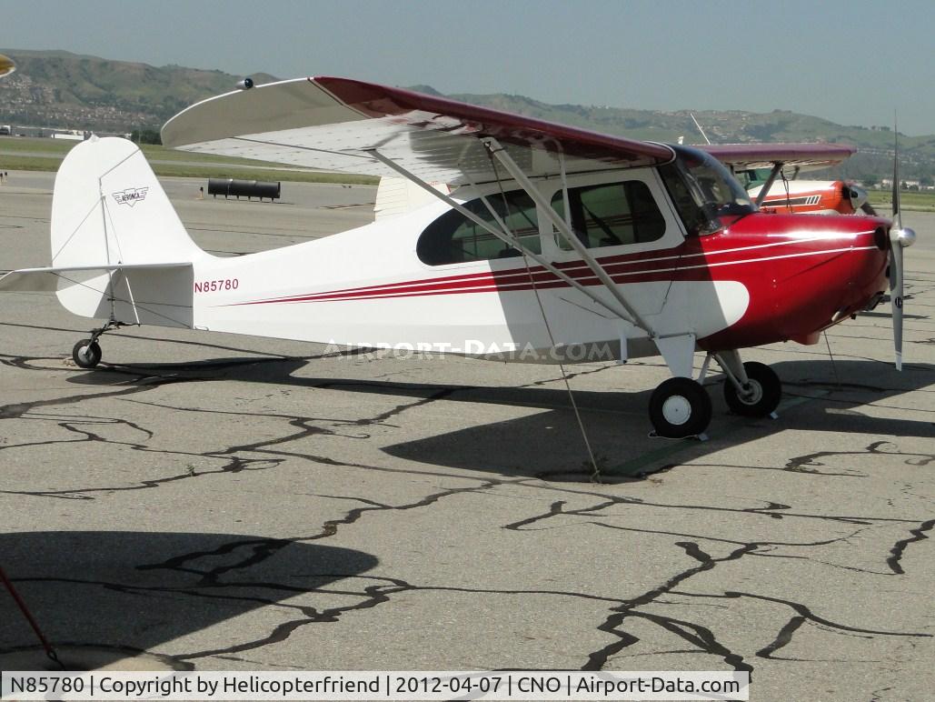 N85780, 1946 Aeronca 7AC Champion C/N 7AC-4529, Tied down and parked in dispaly area