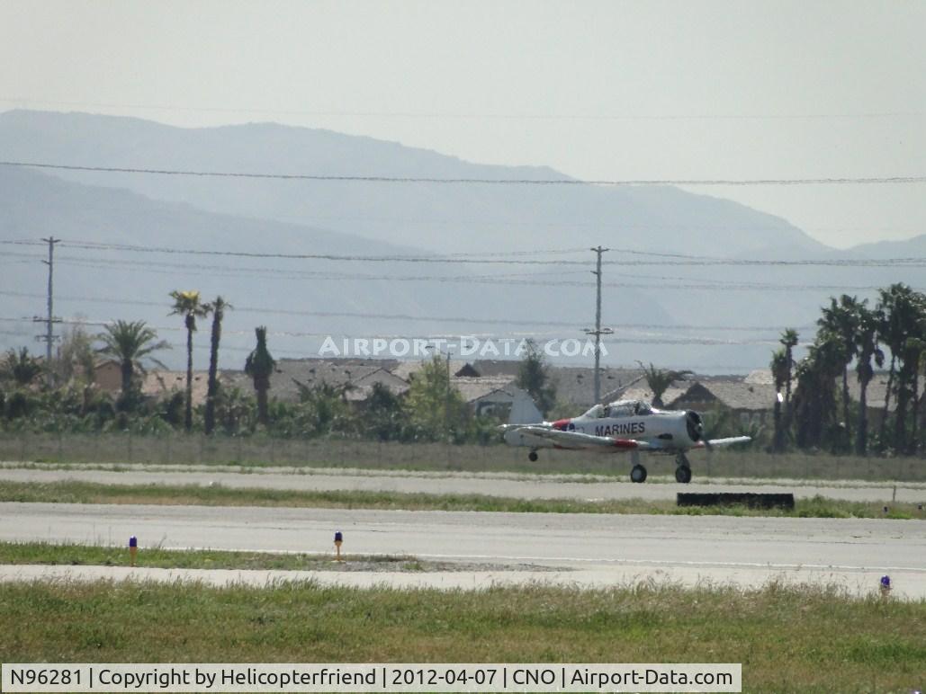 N96281, 1976 North American AT-6C Harvard IIA C/N 3832, Taking off from 26L
