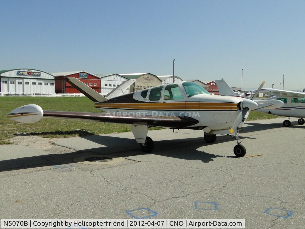 N5070B, 1955 Beech F35 Bonanza C/N D-4349, Parked oon display