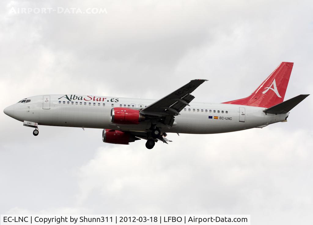 EC-LNC, 1990 Boeing 737-4K5 C/N 24130, Landing rwy 32L