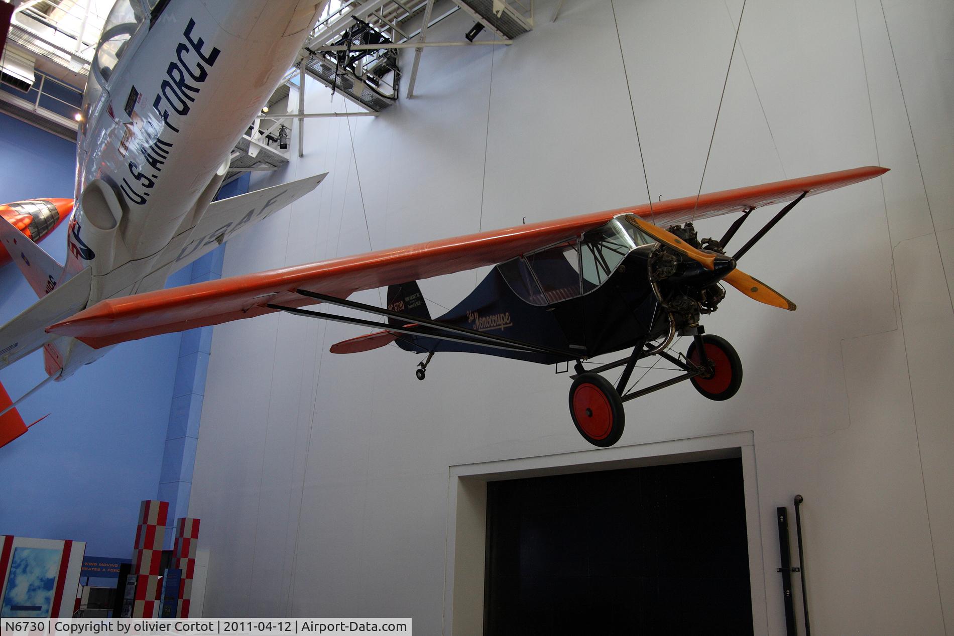 N6730, 1928 Monocoupe 70 C/N 133, Air and space museum, Los Angeles