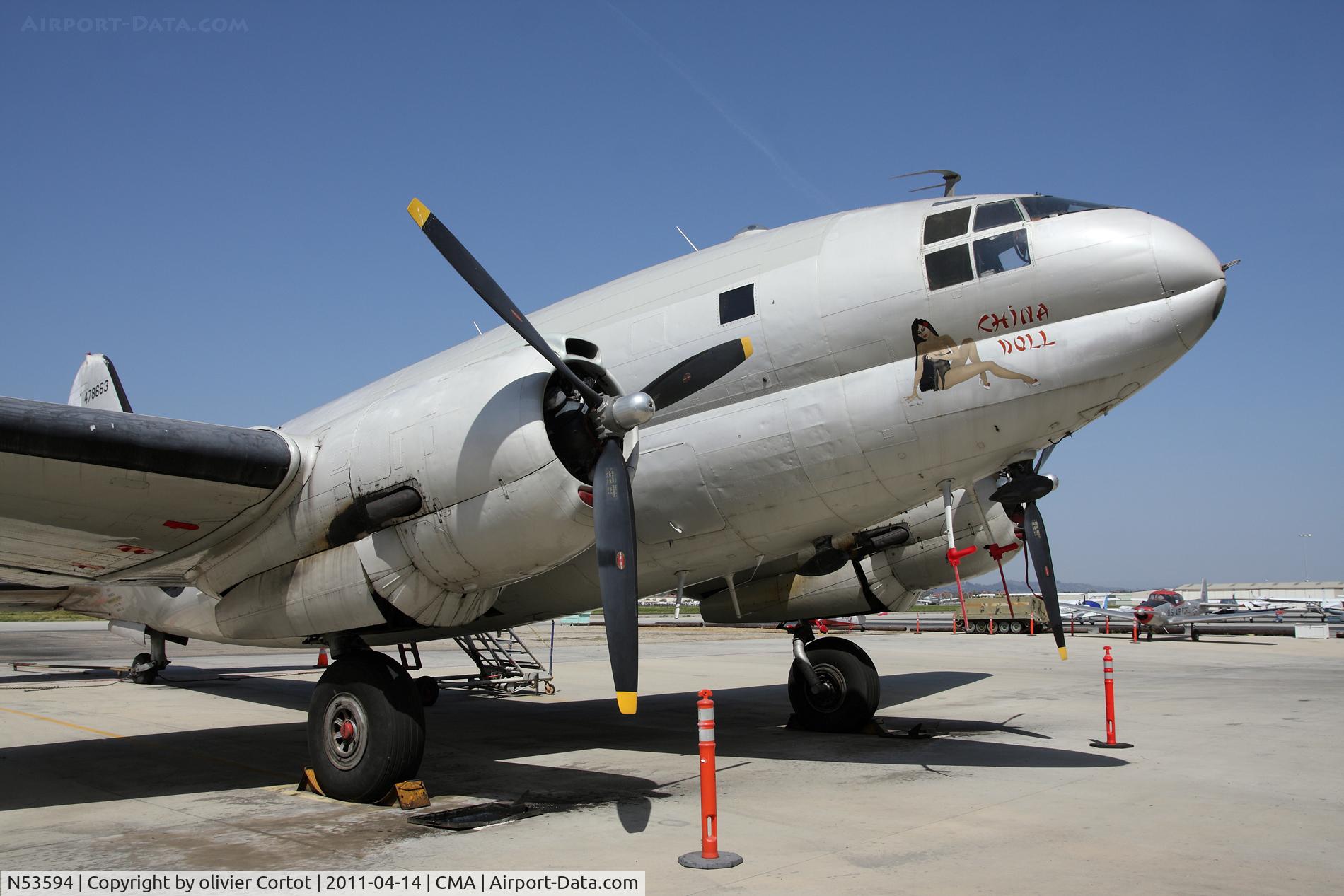 N53594, 1944 Curtiss C-46F Commando C/N 22486, Camarillo museum