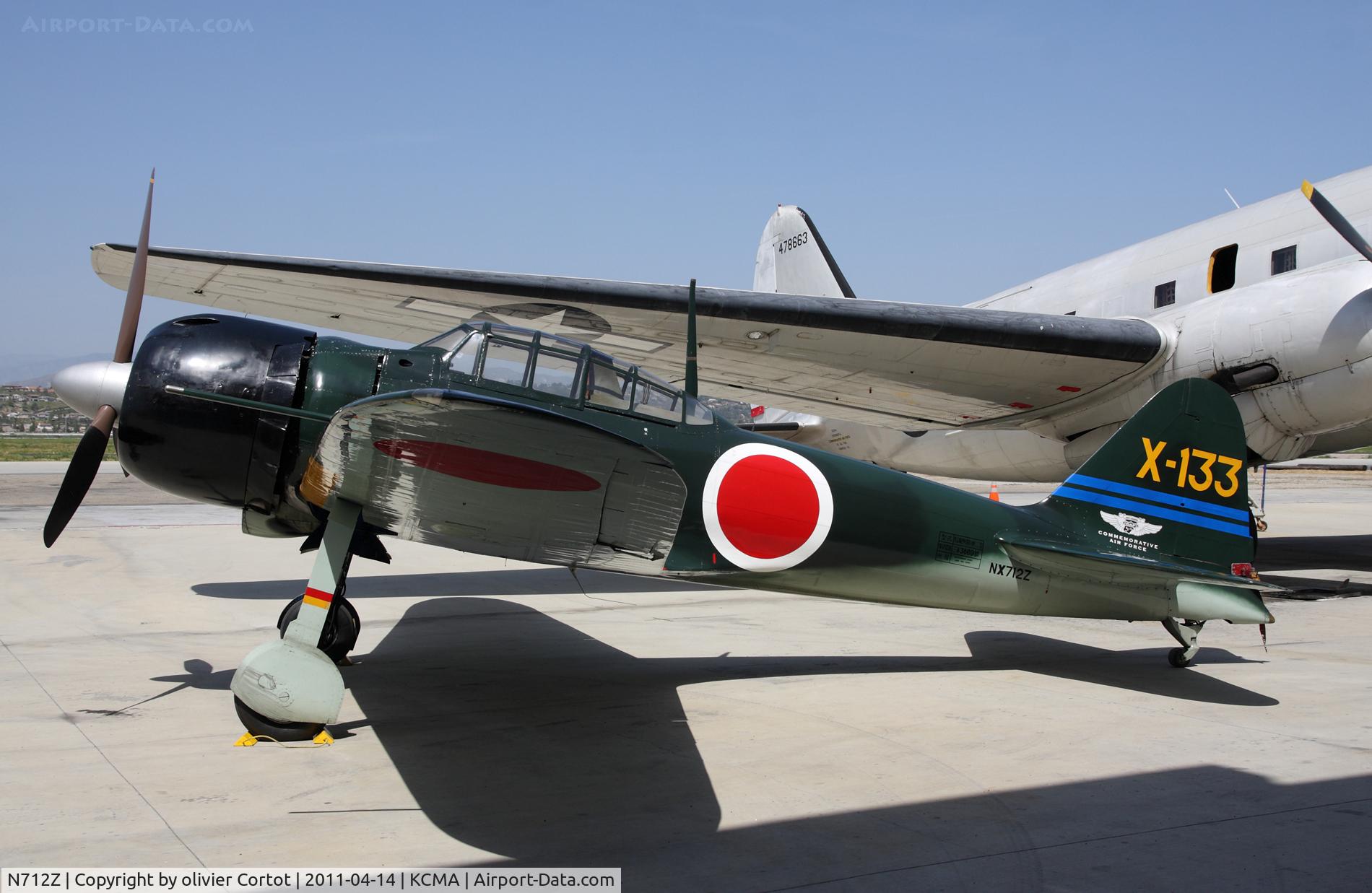 N712Z, 1942 Mitsubishi A6M3 Reisen (Zero) C/N 3869, Under the sun of California