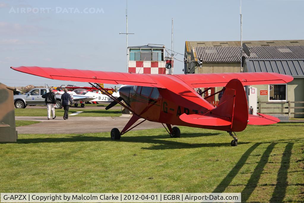 G-APZX, 1957 Piper PA-22-150 Caribbean C/N 22-5181, Piper PA-22-150 Caribbean, Breighton Airfield's 2012 April Fools Fly-In.