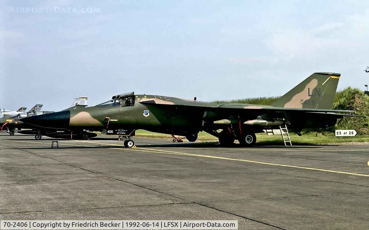 70-2406, 1970 General Dynamics F-111F-CF C/N 45, static display