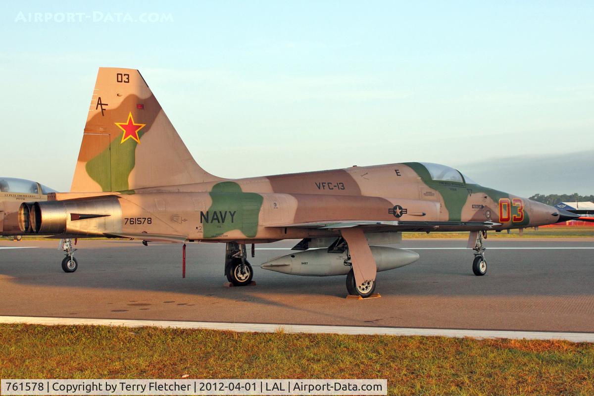 761578, Northrop F-5N Tiger II C/N L.1053, 761578 (AF-03), Northrop F-5N Tiger II, c/n: L.1053 at 2012 Sun N Fun