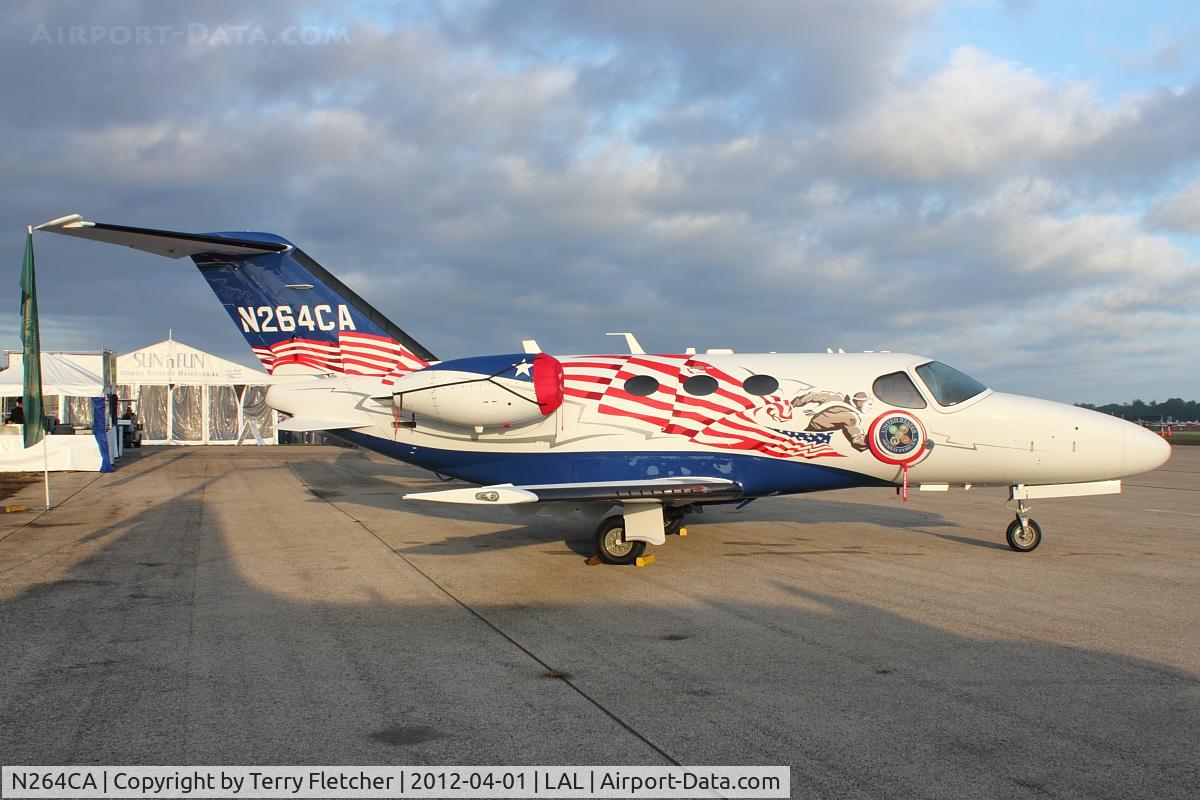 N264CA, Cessna 510 Citation Mustang C/N 510-0381, Cessna 510, c/n: 510-0381 in Patriotic colours on Static display at 2012 Sun N Fun