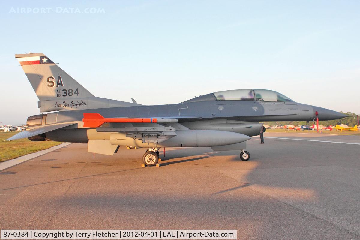 87-0384, 1987 General Dynamics F-16D Fighting Falcon C/N 5D-78, 1987 General Dynamics F-16D Fighting Falcon at 2012 Sun N Fun