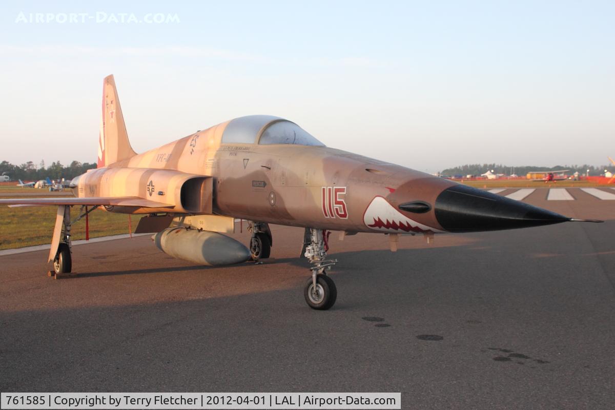 761585, Northrop F-5N Tiger II C/N L.1060, 761585 (AF-115), Northrop F-5N Tiger II, c/n: L1060/1153 at dawn during 2012 Sun N Fun
