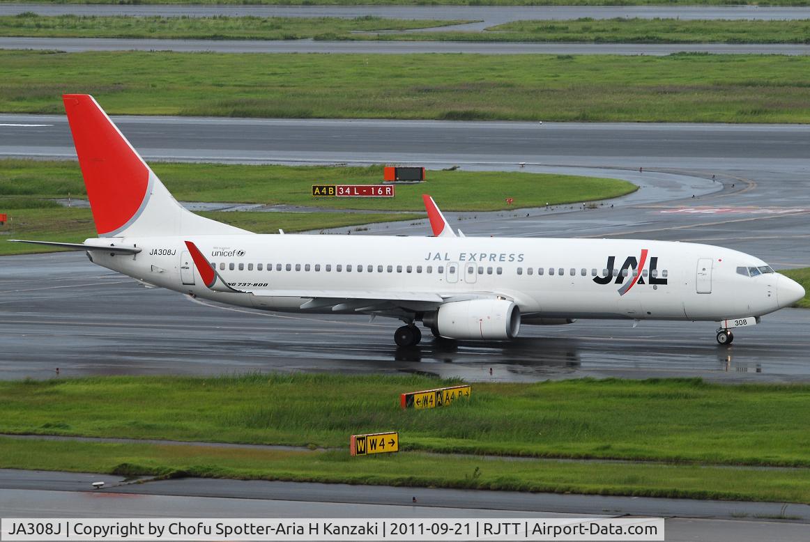 JA308J, 2008 Boeing 737-846 C/N 35337, NikonD200+TAMRON AF 200-500mm F/5-6.3 LD IF